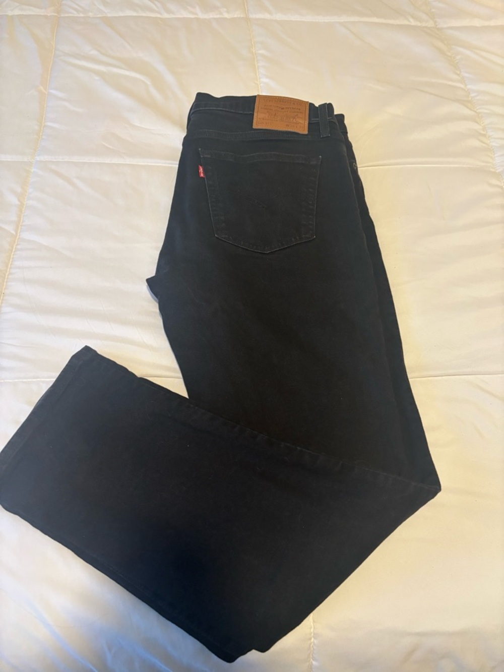 Levi's Slim Black Men's Jeans with Leather Patch